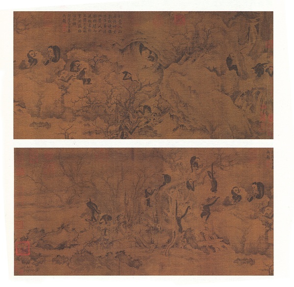 中国古美術・旧藏・北宋風・趙昌款・花鳥図・手描き中堂画・掛軸・宣紙・書画・骨董 中国古美術・旧藏・北宋風・趙昌款・花鳥図・手描き中堂画・掛軸・