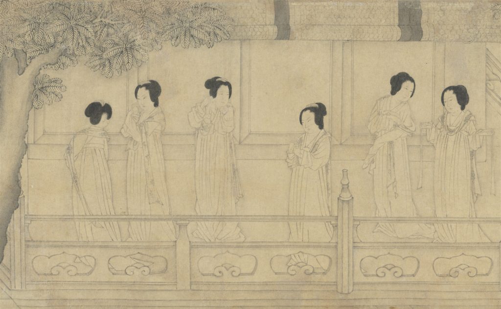 旧家蔵出 中国書画 『宋 趙伯駒 山水図 絹本 肉筆保証品』 軸装 古美術